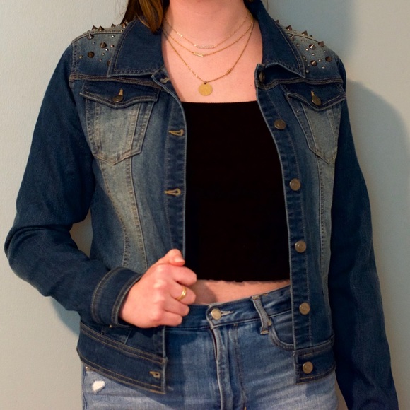 Studded Jean Jacket - Picture 1 of 5